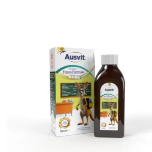 شراب Ausvit Omega3 بتركيبة دعم التركيز وتحسين الذاكرة (150 مل)